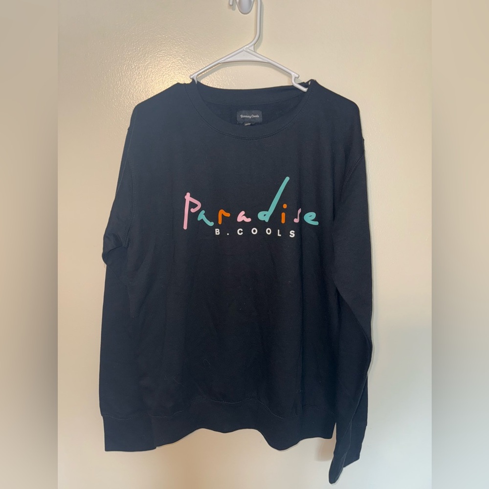 Barney Cools Black Crewneck Sweater with Colorful Graphics